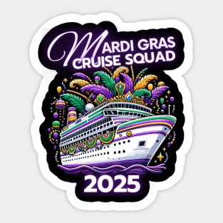 Mardi Gras Cruise Squad New Orleans Family Matching Trip Sticker